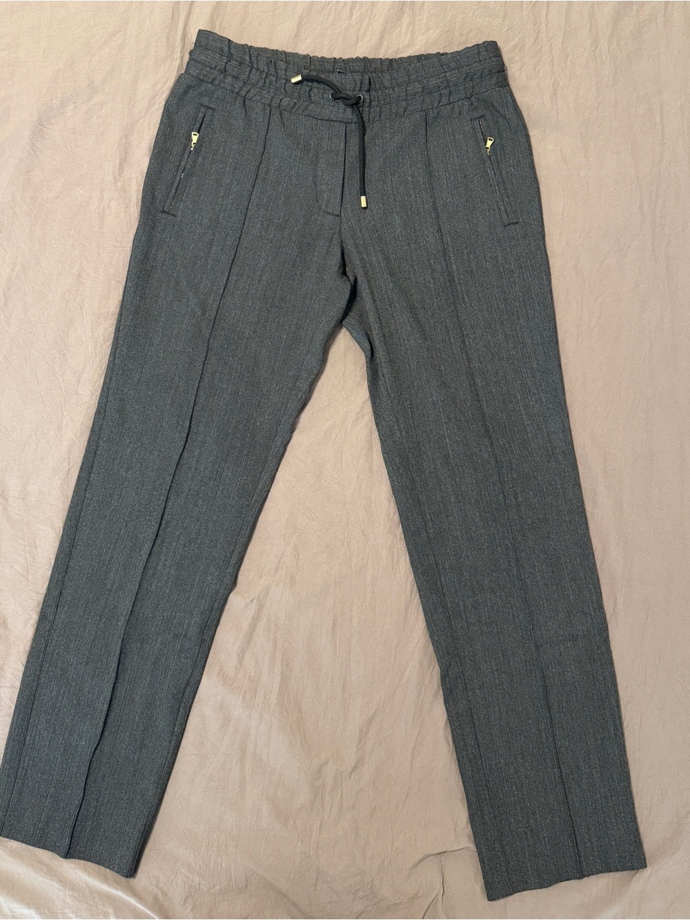 Dolce & Gabbana Gray Drawstring Tailored Women's Trousers